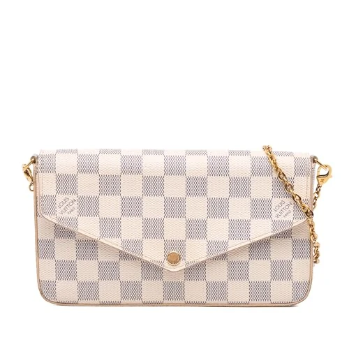 Louis Vuitton Pre-Loved Damier Azur Pochette Felicie Crossbody Bag
