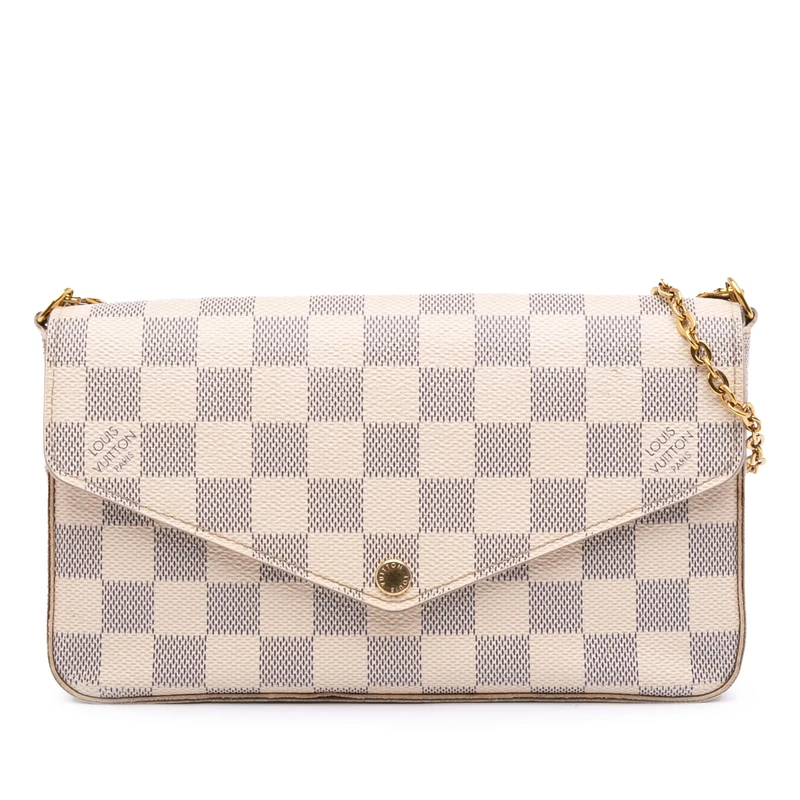 Louis Vuitton Pre-Loved Damier Azur Pochette Felicie Crossbody Bag
