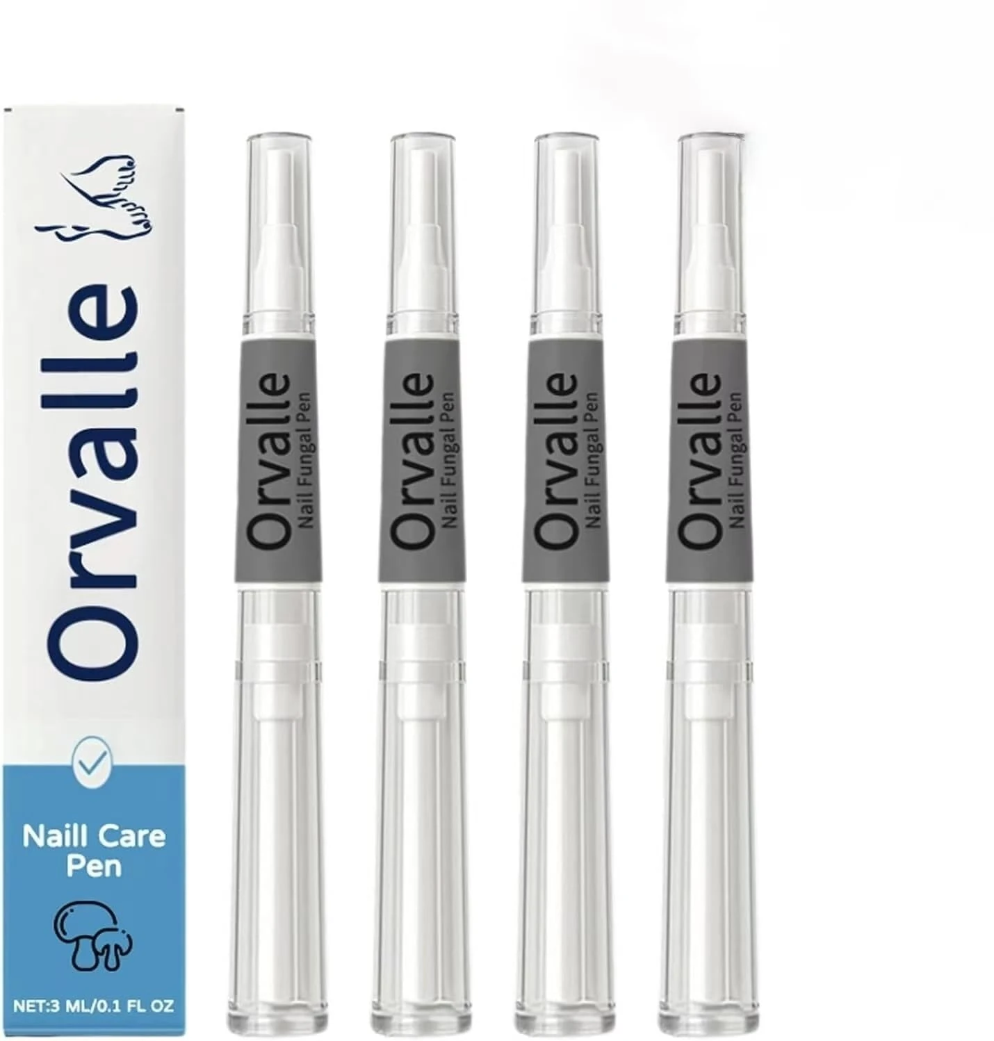 4pcs Nail Fungus Pen,Swissclear Anti Fungal pen, Mullend Nail Care Pen,Nail Repair Growth Solution, Softener for Thick Toenails,Nail Care Pe/n for Fungus & Ingrown & Thick Nail