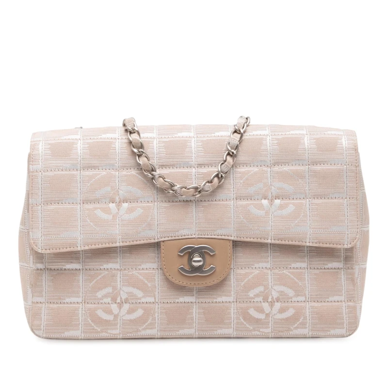 Chanel Pre-Loved Medium New Travel Line Nylon Single Flap