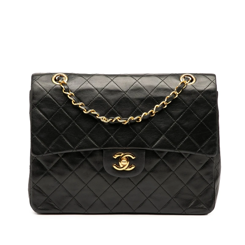 Chanel Pre-Loved Medium Tall Classic Lambskin Double Flap Shoulder Bag
