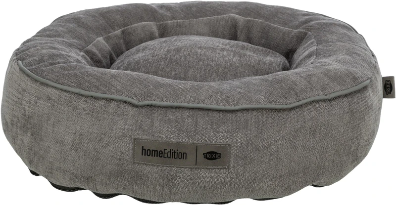 TRIXIE Dog Bed Vital Lennox Chenille, Round, Orthopedic Dog Pillow In Grey, Ø70Cm, Comfortable Dog Bed With Viscoelastic Memory Foam - 371322
