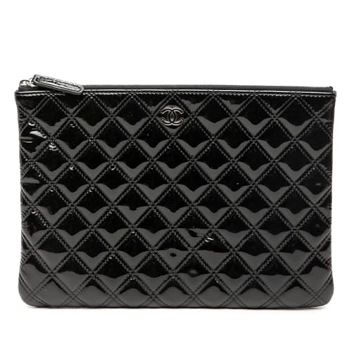 Chanel Pre-Loved Medium Quilted Patent O Case Clutch