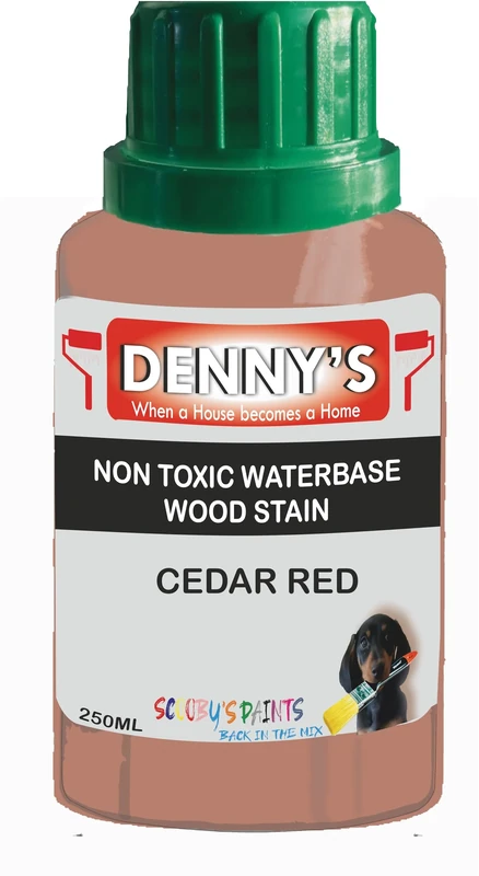 Wood Stain Water Based | 12 Colours | Interior Furniture Stain | Light & Dark Stains | Eco-Friendly & Non-Toxic Wood Dye Paint | Easy Application | Quick Dry & Low Odour (Cedar Red 250ml)