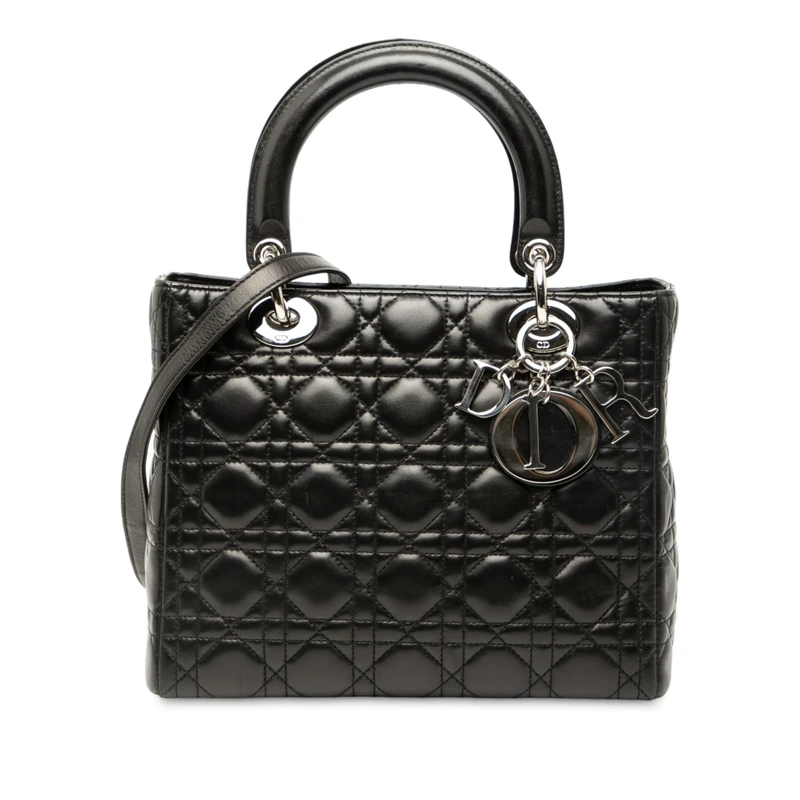 Dior Pre-Loved Medium Lambskin Cannage Lady