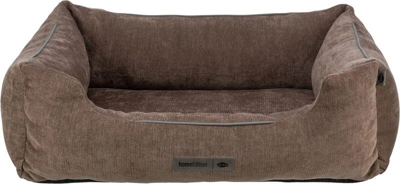 TRIXIE Dog Bed Vital Lennox Chenille, Square, Orthopedic Dog Pillow In Brown, 60×50Cm, Comfortable Dog Bed With Viscoelastic Memory Foam - 371305
