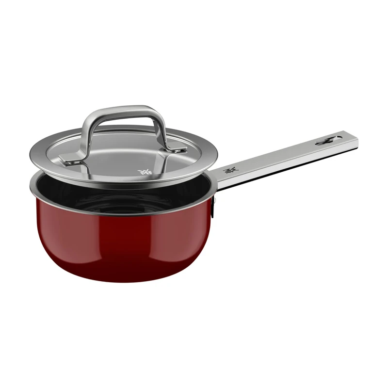 WMF Fusiontec Mineral Pro 0519565290 Saucepan with Lid, 16 cm, Durable, Scratch-Resistant Material, Small Pot, Suitable for All Hob Types, Made in Germany, Passion Red