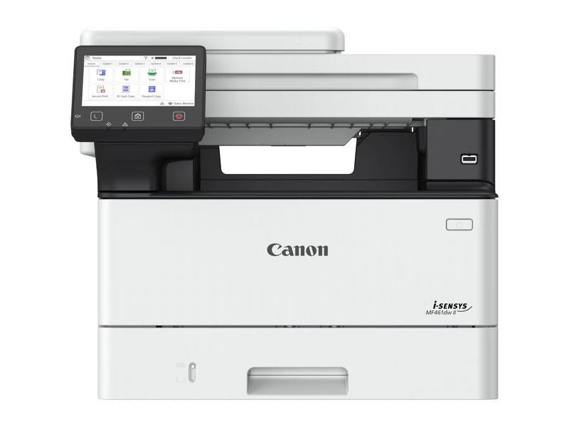 Canon i-SENSYS MF461dw II - 3-in-1 Wireless Mono Laser Printer - A4 Print, Copy, Scan - 36ppm Print speed, 100ipm Scan Speed - 2-Sided ADF - LCD Touchscreen - Secure & Sustainable - Office Printer