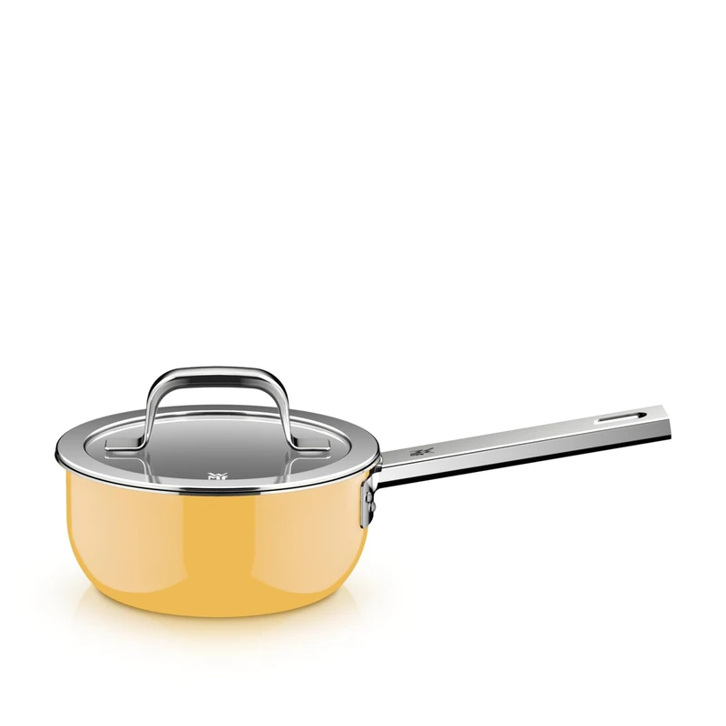WMF Fusiontec Mineral Pro 0519075290 Saucepan with Lid, 16 cm, Durable, Scratch-Resistant Material, Small Pot, Suitable for All Hob Types, Made in Germany, Mango Yellow