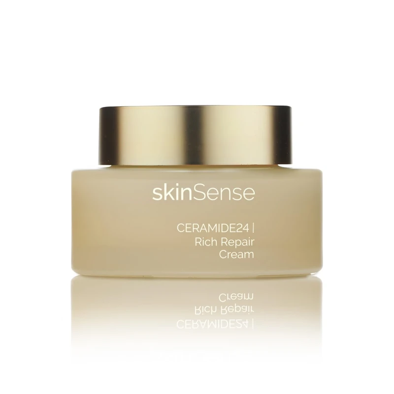 SkinSense Ceramide24 Rich Repair Cream 50ml, Premium Moisturiser for Sensitive Skin, Fragrance-Free Face Cream, Ceramide Day and Night Cream for Dry Skin, Skin Barrier Repair Cream