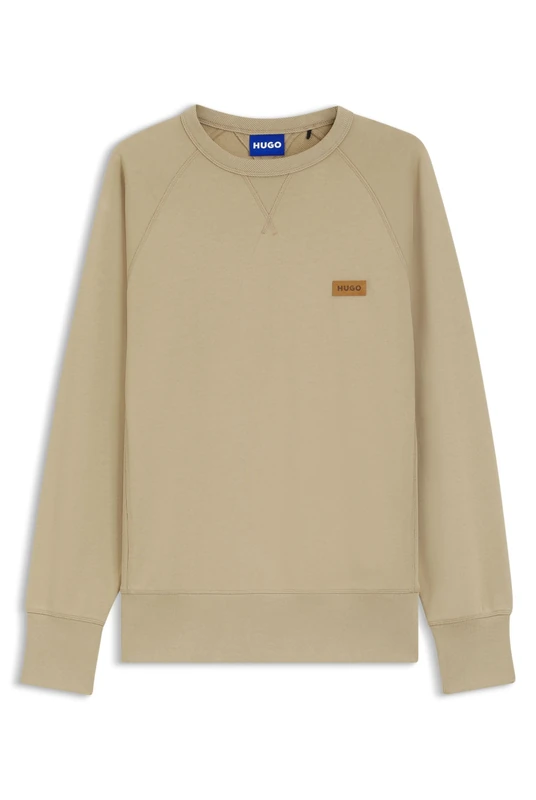 HUGO Cotton-terry Sweatshirt With Logo Badge