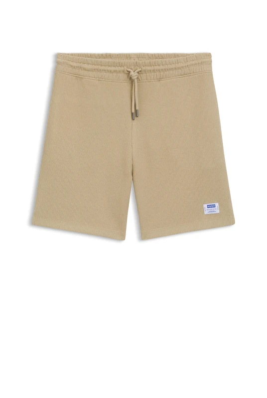 HUGO Loose-fit Shorts in A Waffle-Structured Cotton Blend