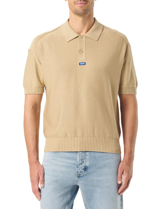 Hugo Men's Knitted Sweater, Blue, M