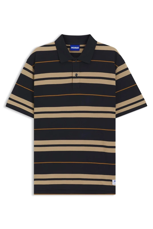 HUGO Cotton Piqué Striped Polo