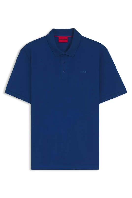 HUGO Poloshirt Aus Baumwoll-piqué Mit Logo-Print