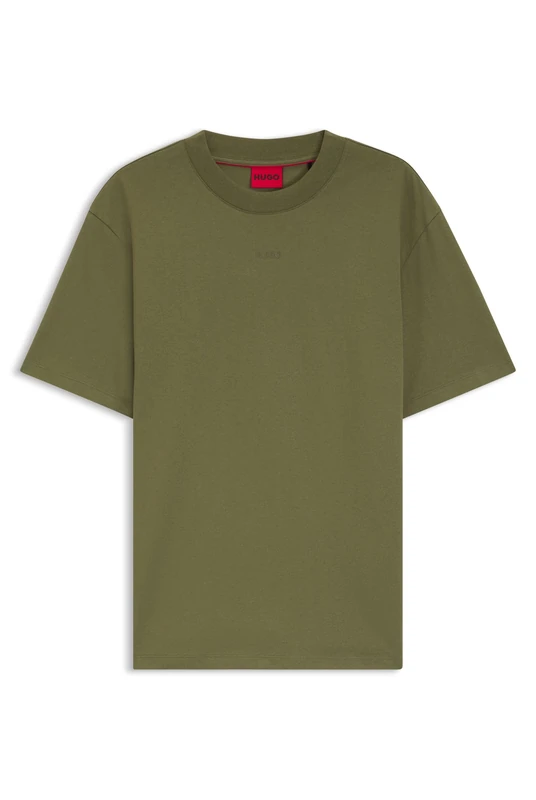 HUGO Relaxed-fit T-Shirt Mit Zentralem Logo-Detail Green