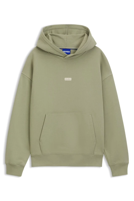 HUGO Cotton-terry Loose-fit Hoodie With Logo Details