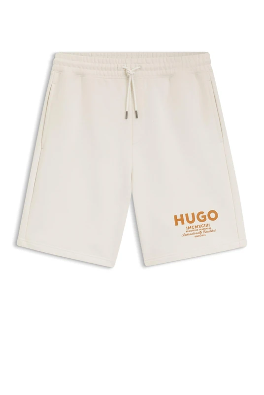 HUGO Mens Nomario Cotton-Terry Shorts with new-Season Logo Story
