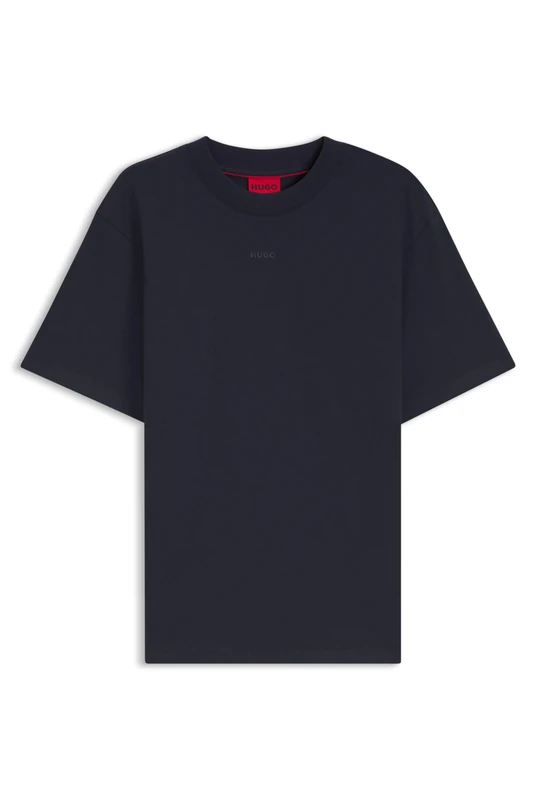 HUGO Mens Dapolino Relaxed-fit T-Shirt in Cotton Jersey with Logo Print - Image 1