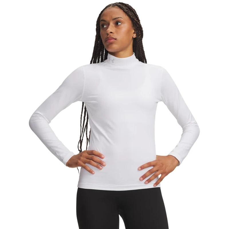 Under Armour Womens ColdGear Mock T-Shirt White XL