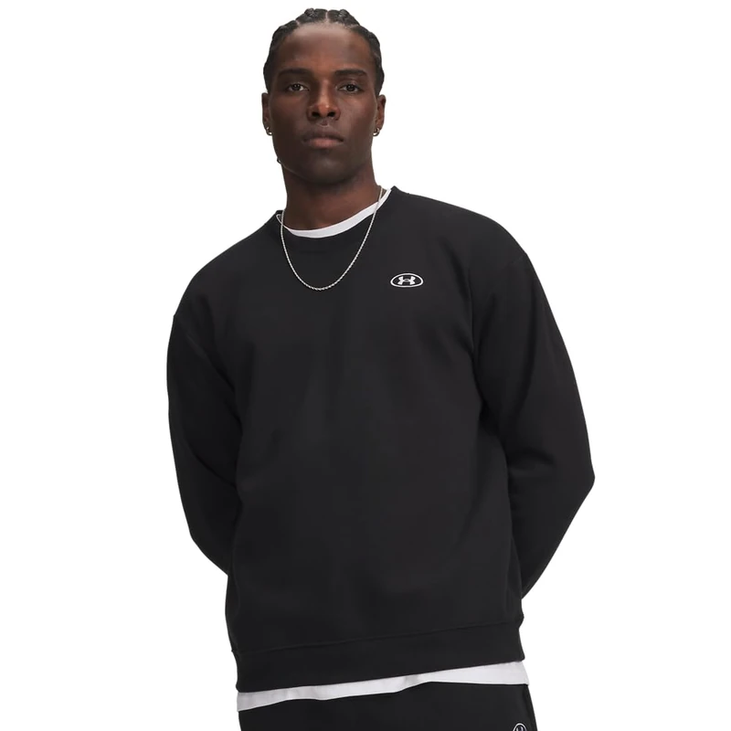 Under Armour Mens Rival Fleece Crew Shirt - Black XS