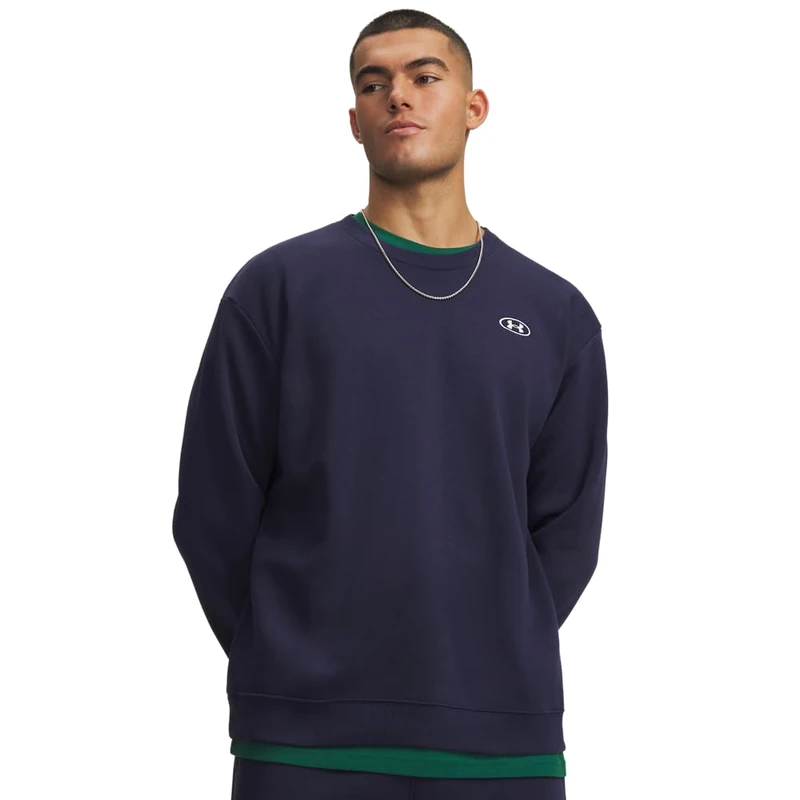 Under Armour Men's Rival Fleece Crew Shirt Blue - Size S