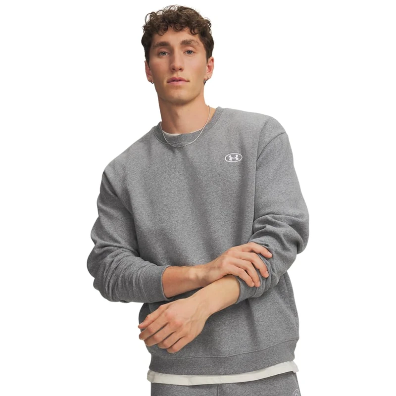 Under Armour Mens Rival Fleece Crew - Gray XXL