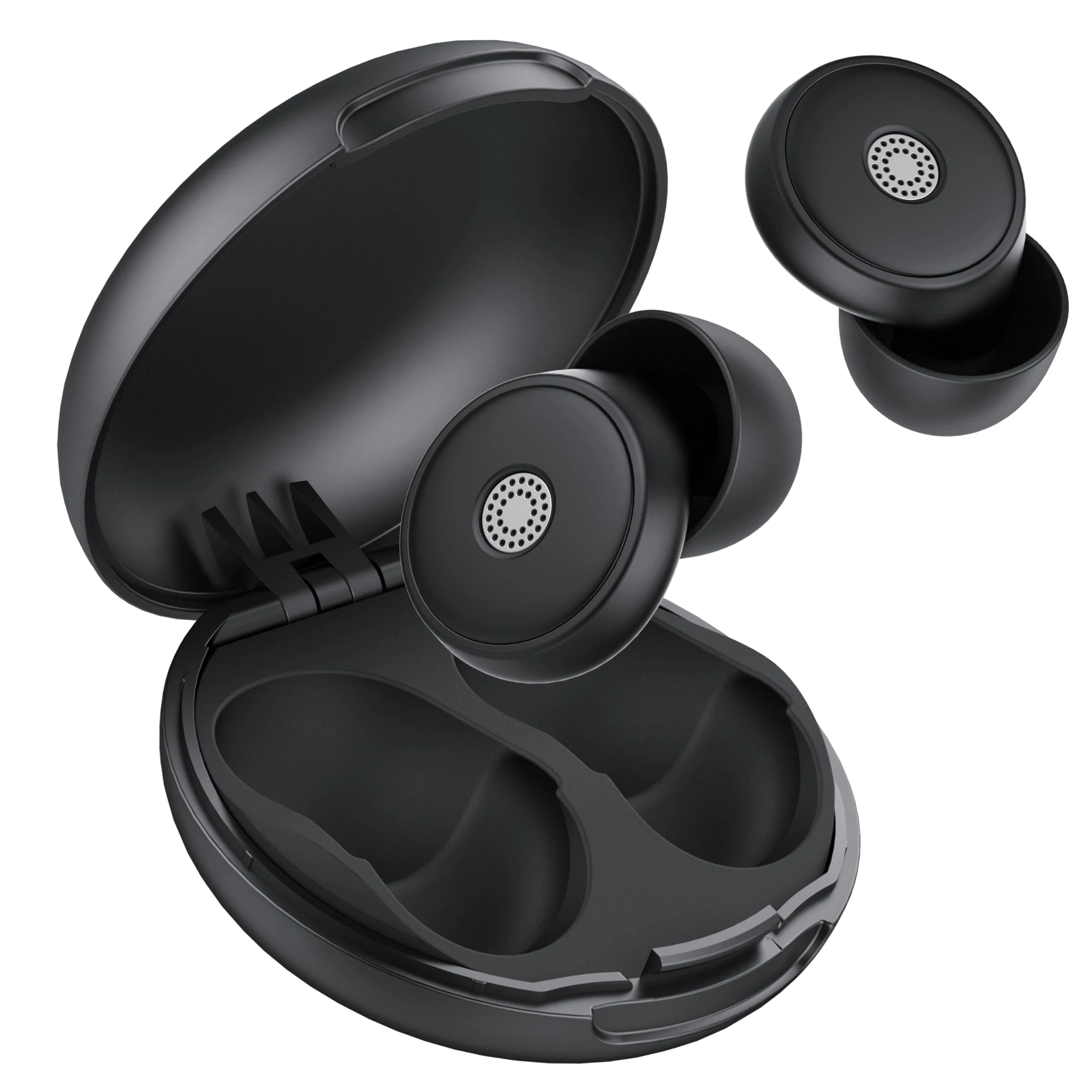 Ear Plugs for Sleep Noise Cancelling -45dB, Customized Soft Earplugs for Concert, Reusable Ear Plug for Noise Reduction with Case & 8 Eartips, for Sleep, Concert, Working, Studying, Traveling (Black)