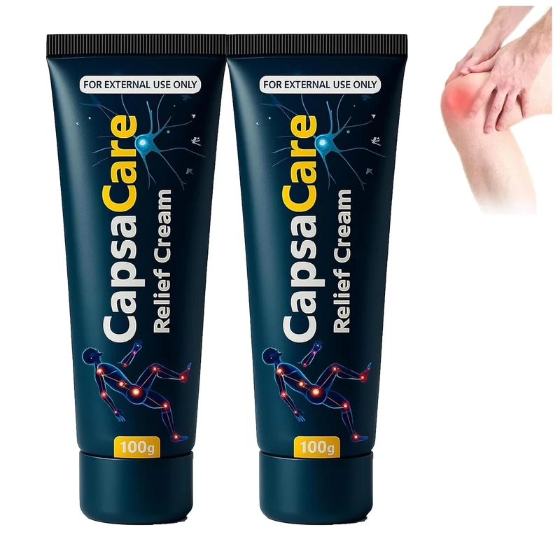 Capsacare Pain Relief Cream, Capsacare Neuropathy Relief Cream, Neuropathy Nerve Pain Relief Cream, Natural Ingredients, For Feet Hands Shoulders Neck, For All Skin Types (2pcs)