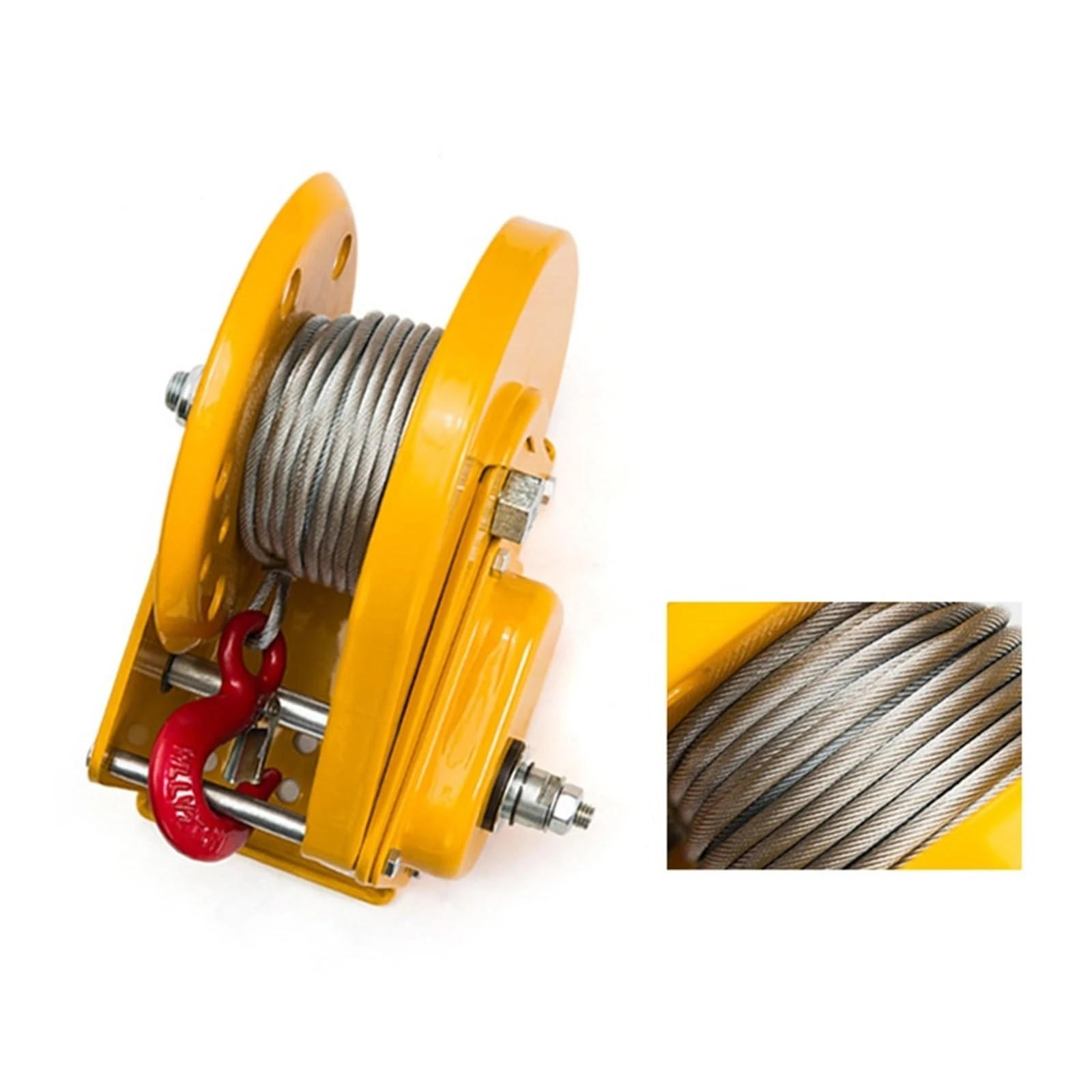 GLETSF Electric Winch, Manual Winch Tractor,1800Lb Two-Way Self-Locking Small Hand Windlass With Automatic Brake Manual Winch Tractor,For Garage, Warehouses, Factories-1800lbs-20M Cable