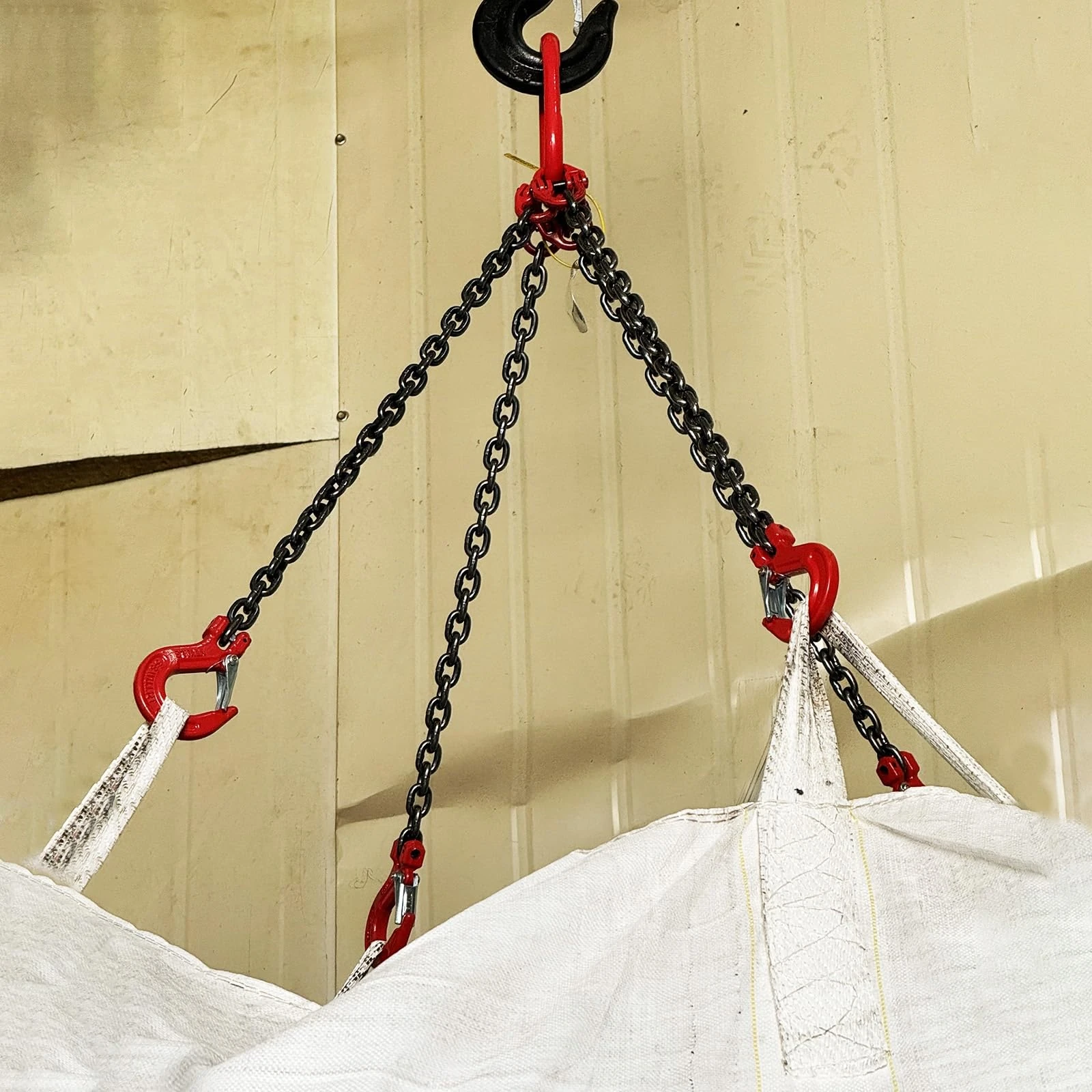 GLETSF 5 Ton/ 11023 Lbs Lifting Chain Sling Four Legged, Engine Hoist Lifts Chain With Self-Locking Hook For Logistics Freight/Construction Sites-5 ton-L 1.5m/4.9ft/59in