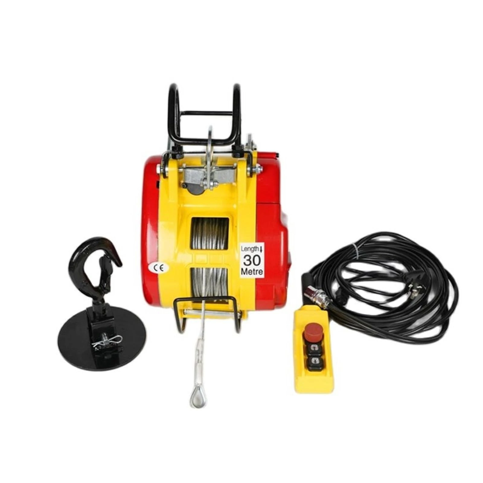 GLETSF Electric Winch, Electric Hoist,Household Small Crane Portable Suspension Hoist Line Control Lifting Crane Lifting Tools And Equipment,For Garage, Warehouses, Factori-1-160kg 30m