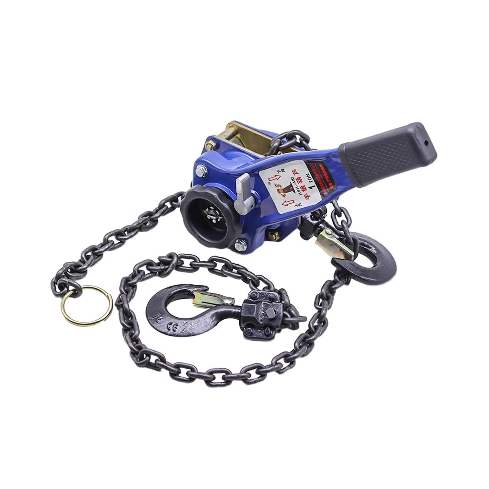 GLETSF Hand Operated Chain Hoist, Manual Tightener, 1 Ton Chain Hoist Hand Operated Crane Hoist-1.5m-1 Ton
