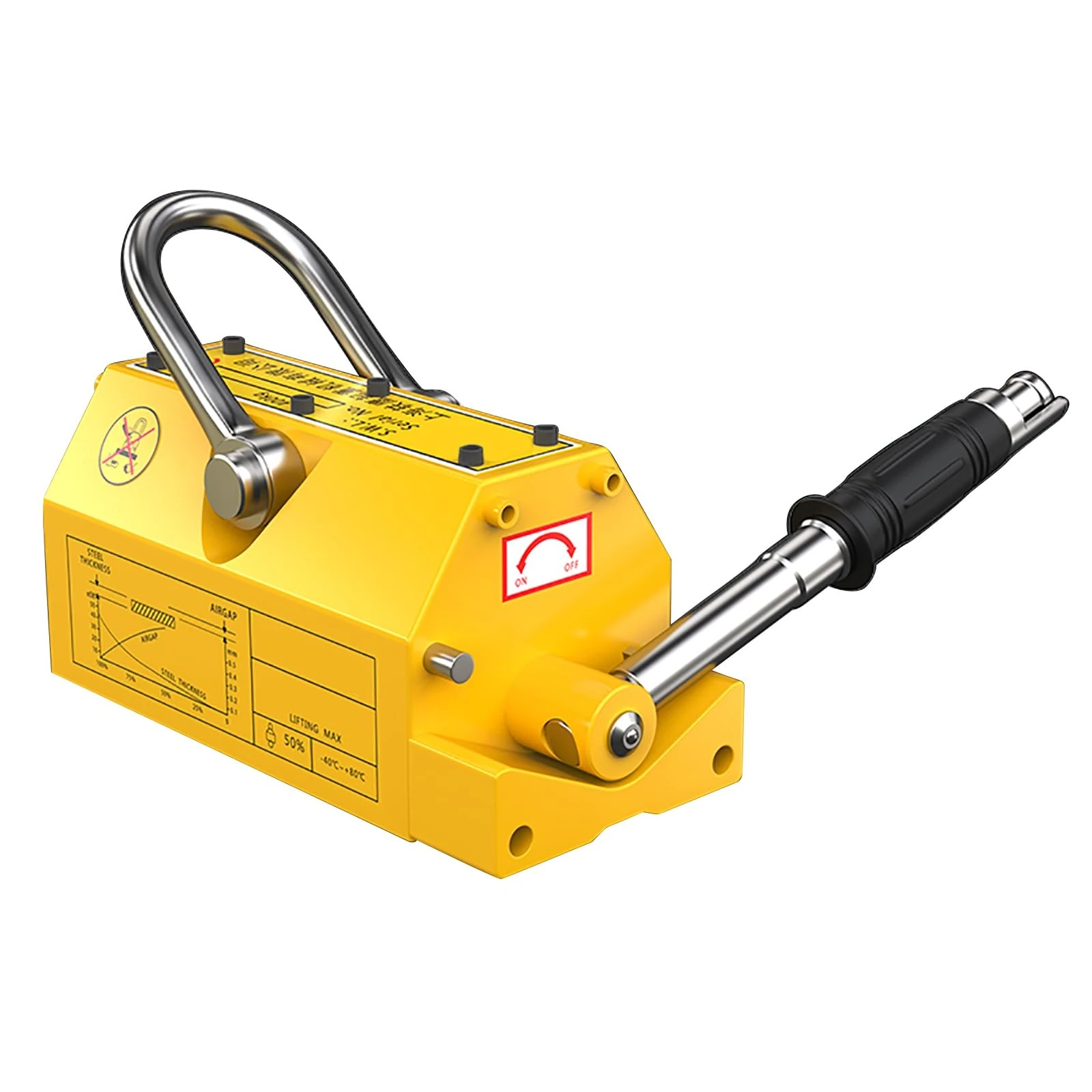 GLETSF Lifting Magnet With Release, Alloy Steel Hook, Heavy Duty Magnetic Lift, Used In Shop Crane For Lifting Plate Steel,Round Steel-0.4 Ton