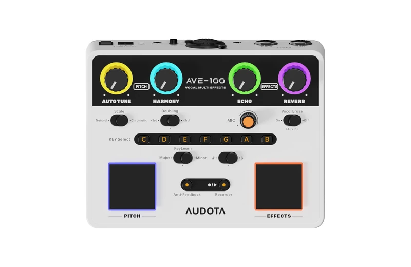 Audota AVE-100 Multi Vocal Effects - Pitch Correction, Harmony, Reverb and Echo