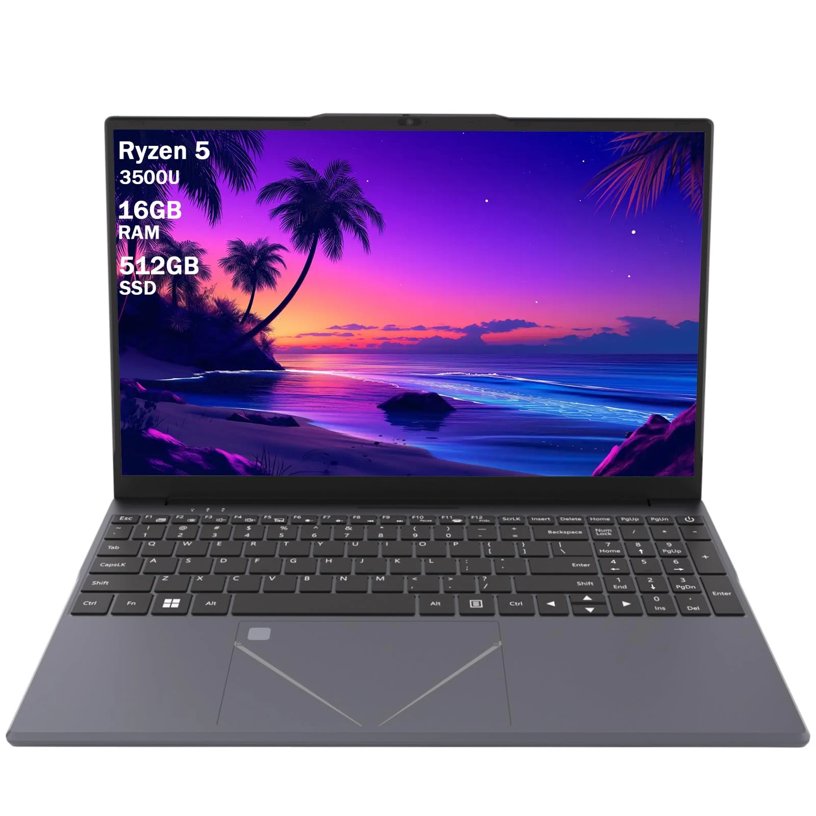 Versatile Laptop 15.6" Full HD 1080p Screen | Ryzen 5 3500U Processor 4-Cores | 16GB DDR4 RAM | 512GB SSD M.2 Storage | Office, Business, Gaming, Lightweight Notebook Computer for Travel & Study Work
