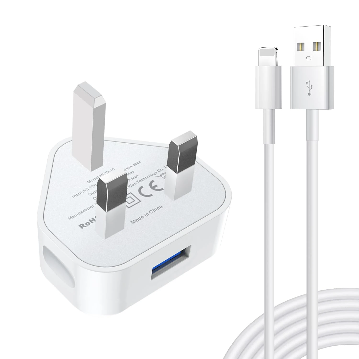 iPhone Charger Plug and Cable,Old Apple i Phone USB Lightning Charger Cable and Plug with Lead Charging for iPhone 14/13/12/11 10 Xs Max XR X 8 7 6 6S 5 5C 5S SE