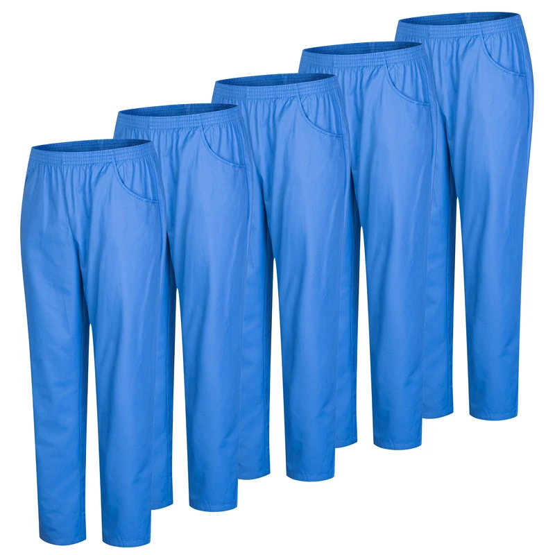 MISEMIYA Paquetes de 5 Unidades-Pantalón Sanitarios Unisex Bz-5-8312 Work Utility Pants, Light Blue, XL (Pack of 5)