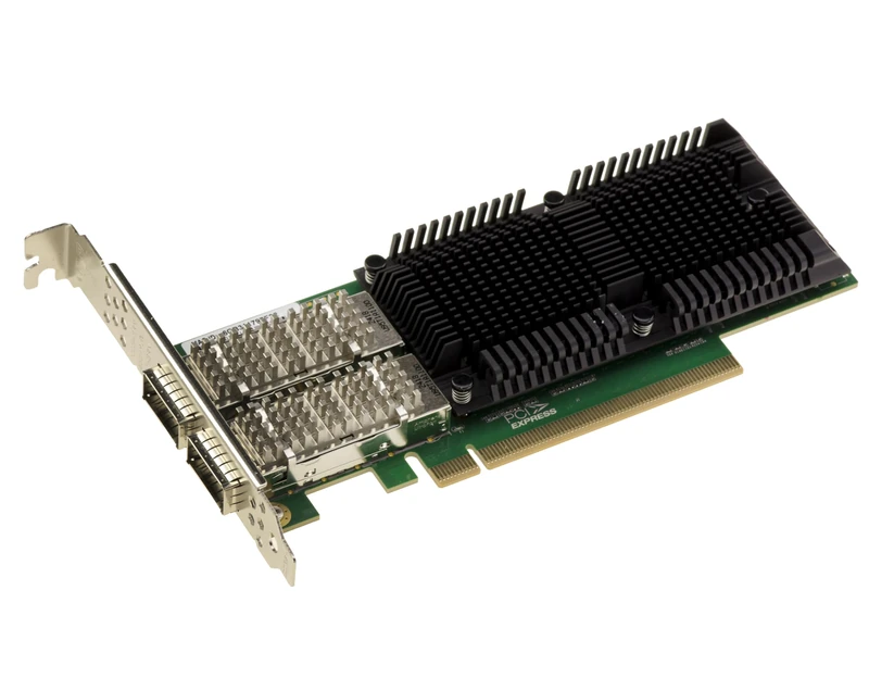 KALEA-INFORMATIQUE PCIe Gen 4.0 PC Dual 100G QSFP28 2 Port Network Controller Card with Intel E810 Chipset. Compatible 100GbE 50GbE 25GbE 10GbE RDMA ADQ