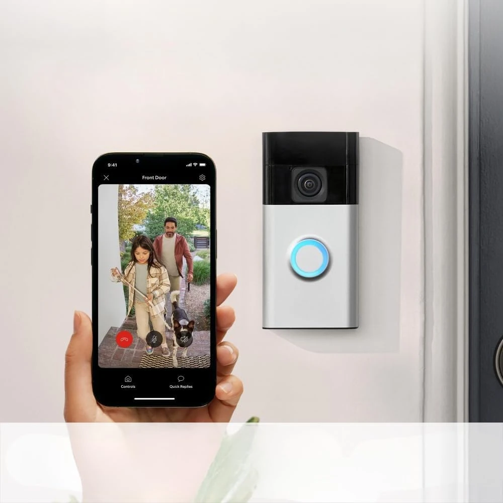 Ring Battery Video Doorbell (Newest release) | DIY Wireless Video Doorbell Camera I HD Video | Easy to install (5 min) | With Built-in Battery I 30-day free trial of Ring Home (Satin Nickel)