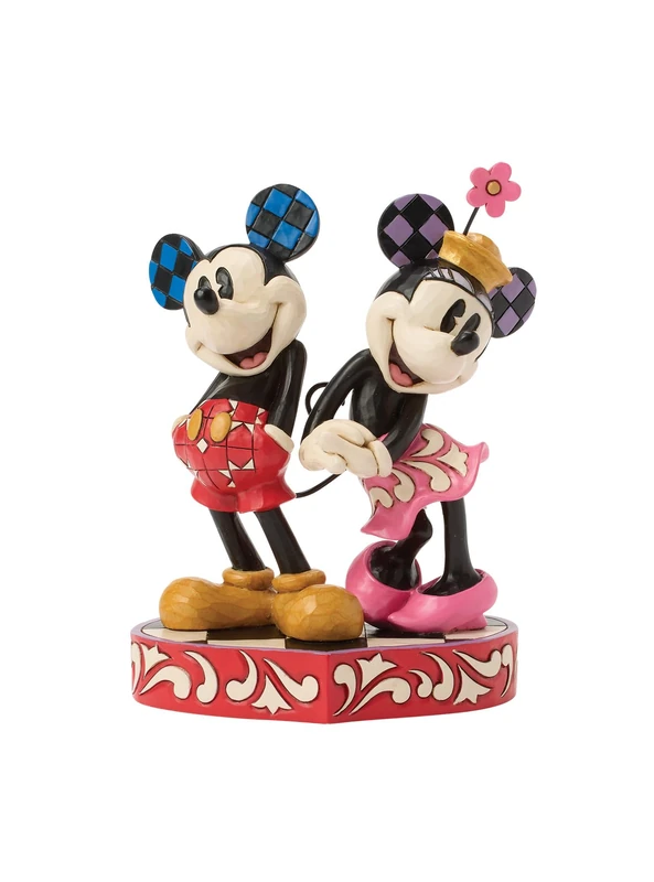 Disney Traditions Mickey and Minnie Heart Tails Figurine