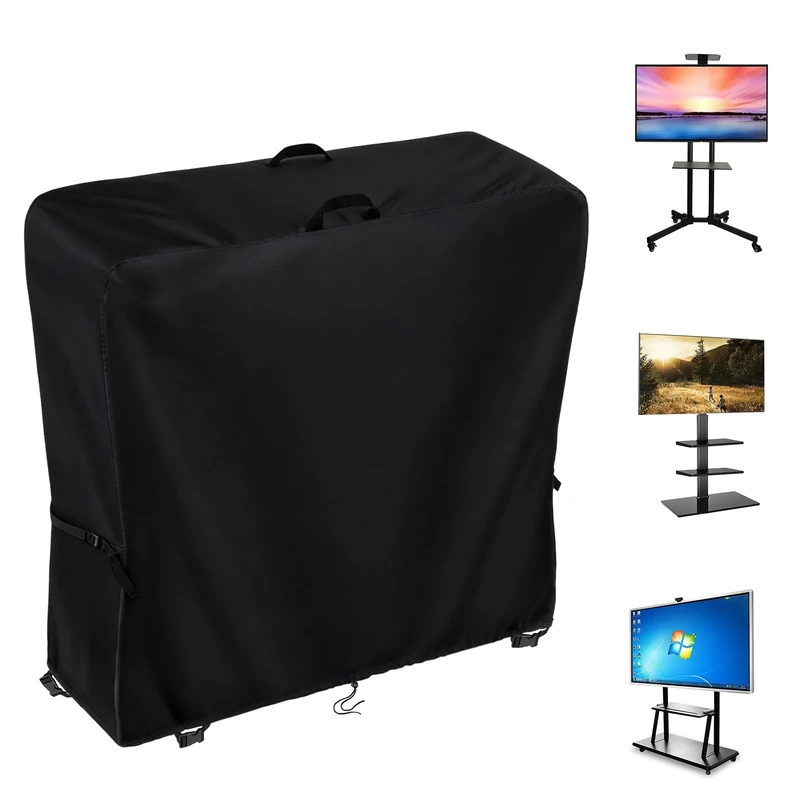 Hohong Outdoor TV Stand Cover, Heavy Duty 500D Oxford Fabric Waterproof TV Stand Cover For Mobile TV Carts, Mobile Television Stand Covers for Television Screen Protection-183x36x170cm