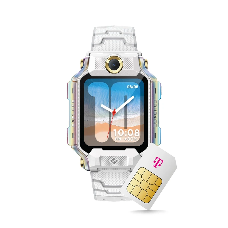 imoo Kids Watch X10 Smartwatch for Children, GPS and Phone Function, Data Protection & Parent App, Long Battery Life, SOS, Waterproof, Telekom SIM Card, 30 € Amazon Voucher After Registration (White) - Image 1