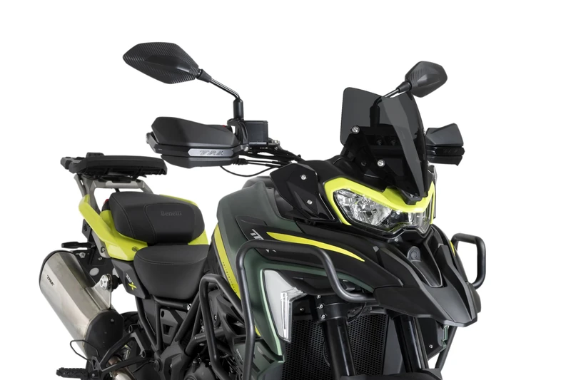 Puig 22584F Sport Windscreen made of acrylic with aerodynamic design, rounded safety edges, and elegant finish to enhance protection, visibility, and the sporty look of your motorcycle, Dark Smoke - Image 1