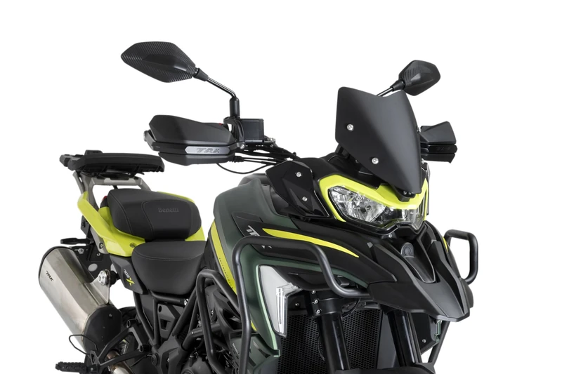 Puig 22584J Sport Windscreen made of acrylic with aerodynamic design, rounded safety edges, and elegant finish to enhance protection, visibility, and the sporty look of your motorcycle, Matte Black - Image 1