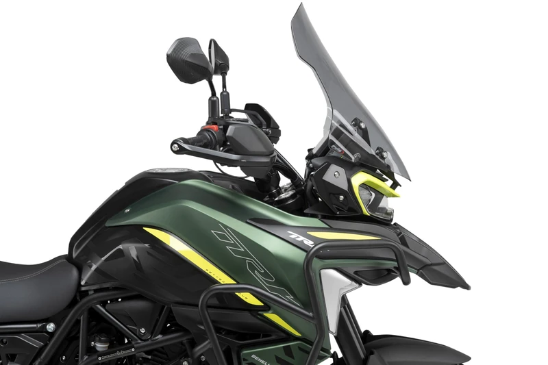 Puig 22585H Touring Windscreen with aerodynamic design, rounded safety profile, and UV protection for maximum comfort, durability, and adventure style during long rides, Light Smoke - Image 1