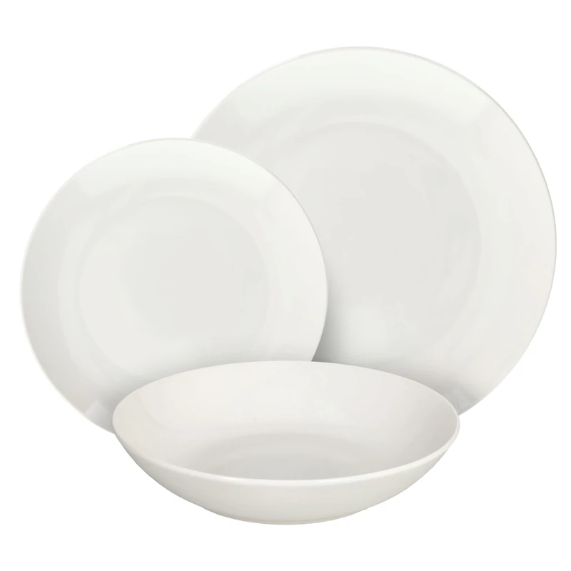 Tognana Modus 18-Piece Dinner Set for 6 People, Porcelain, White