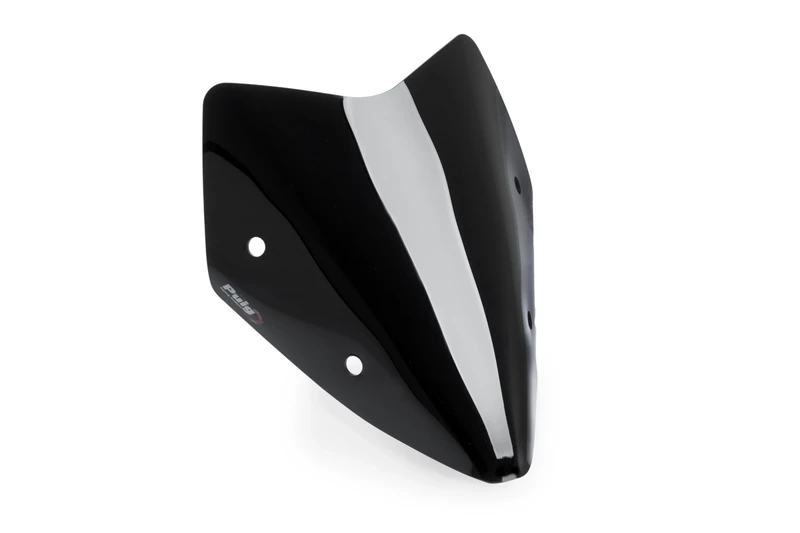 Puig 22584N Sport Windscreen made of acrylic with aerodynamic design, rounded safety edges, and elegant finish to enhance protection, visibility, and the sporty look of your motorcycle, Black