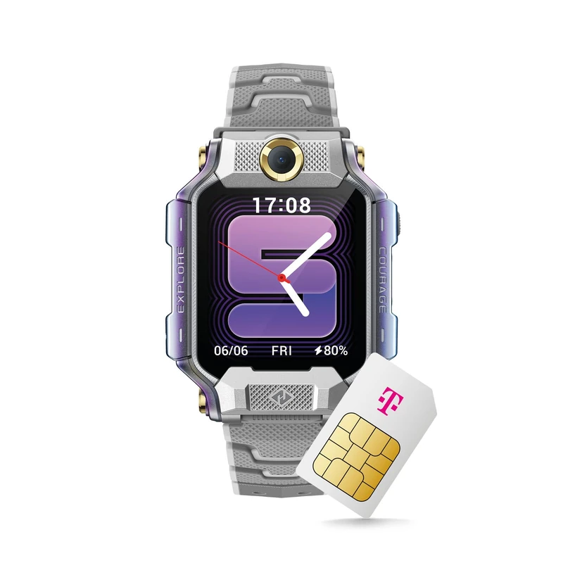 imoo Kids Watch X10 Smartwatch for Children, GPS and Phone Function, Privacy & Parent App, Long Battery Life, SOS, Waterproof, Telekom SIM Card, 30 € Amazon Voucher after Registration (Grey)