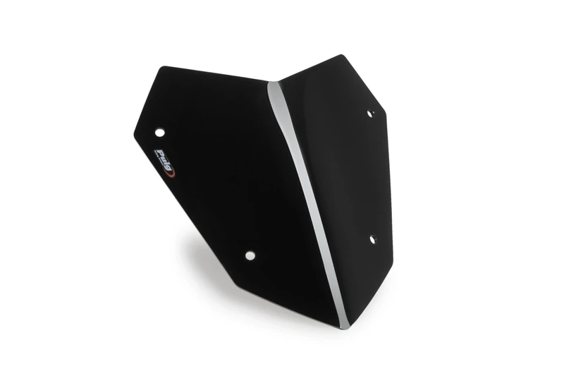 Puig 22571N V-Tech Line Sport Screen with advanced aerodynamic design, rounded safety profile, UV resistance, and sporty style for greater stability and performance, Black